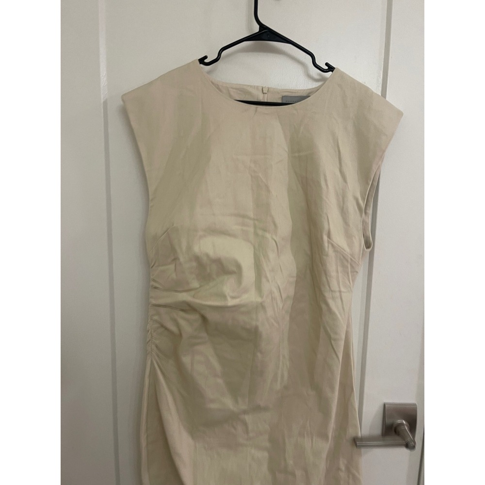 Modern Citizen 1X Minimalist Classic Old Money Beige Maxi Dress Luxury Chic